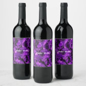Étiquette Pour Bouteilles De Vin Purple Gothic Easter Pattern (Bouteilles)