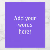 Étiquette Pour Bouteilles De Vin Purple personnalisé (Étiquettes simples)