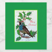 Étiquette Pour Bouteilles De Vin Quail à Holly (Étiquettes simples)