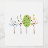 Étiquette Pour Bouteilles De Vin Quatre saisons (Étiquettes simples)