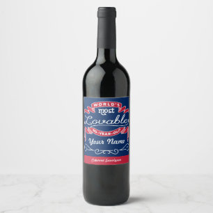 Étiquette Pour Bouteilles De Vin quatre-vingtième De 80 ans le plus aimable du