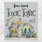 Étiquette Pour Bouteilles De Vin Quelque Chose de Wicked Halloween Parti Vin Étique (Étiquettes simples)