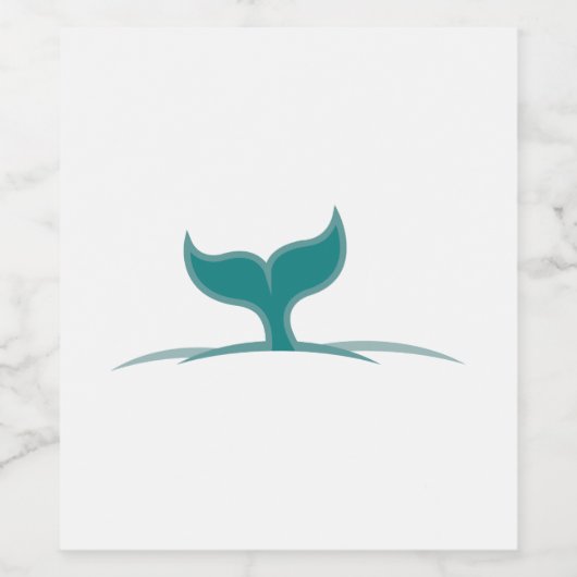 Étiquette Pour Bouteilles De Vin Queue de baleine (Étiquettes simples)