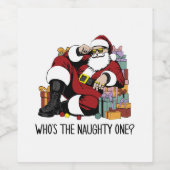 Étiquette Pour Bouteilles De Vin Qui est le méchant (Étiquettes simples)