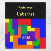 Étiquette Pour Bouteilles De Vin Rainbow Resist Patchwork Vin Étiquette (Étiquettes simples)
