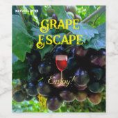 Étiquette Pour Bouteilles De Vin Raisin naturel (Étiquettes simples)