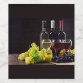 Étiquette Pour Bouteilles De Vin Raisins (Étiquettes simples)