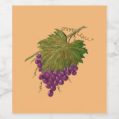 Étiquette Pour Bouteilles De Vin Raisins (Étiquettes simples)