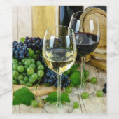 Étiquette Pour Bouteilles De Vin Raisins de vin (Étiquettes simples)