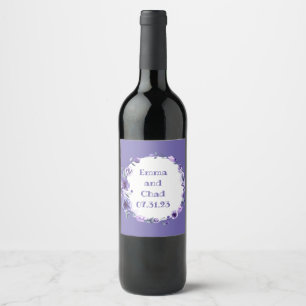 Étiquette Pour Bouteilles De Vin Raisins de vin Fleurs personnalisées Rouge Blanc