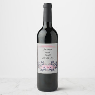 Étiquette Pour Bouteilles De Vin Raisins de vin Fleurs personnalisées Rouge Blanc