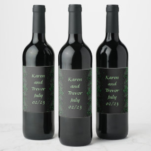 Étiquette Pour Bouteilles De Vin Raisins de vin Fleurs personnalisées Rouge Blanc