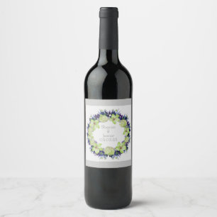 Étiquette Pour Bouteilles De Vin Raisins de vin Fleurs personnalisées Rouge Blanc
