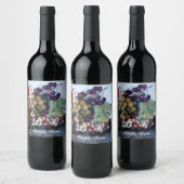 Étiquette Pour Bouteilles De Vin RAISINS, GRAPEVINES, PEARS, Dégustation de vin bla (Bouteilles)
