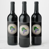 Étiquette Pour Bouteilles De Vin Raisins pourpres (Bouteilles)