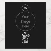 Étiquette Pour Bouteilles De Vin Rapateur fantôme blanc (Étiquettes simples)