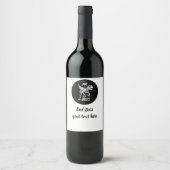 Étiquette Pour Bouteilles De Vin Rapateur fantôme blanc (Devant)