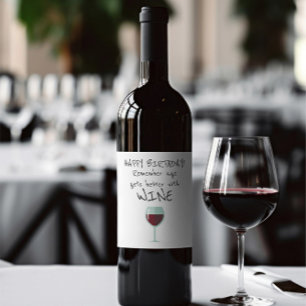 Étiquette Pour Bouteilles De Vin Rappelez-vous que l'âge devient meilleur avec