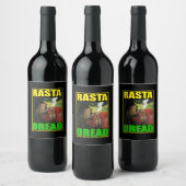 ÉTIQUETTE POUR BOUTEILLES DE VIN RASTA DREAD BLACK (Bouteilles)