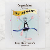 Étiquette Pour Bouteilles De Vin Rat Race Drôle Retraite (Étiquettes simples)