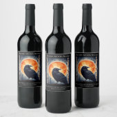 Étiquette Pour Bouteilles De Vin Ravens lunes sur les bouleaux (Bouteilles)
