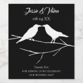 Étiquette Pour Bouteilles De Vin Ravens Mariage gothique (Étiquettes simples)