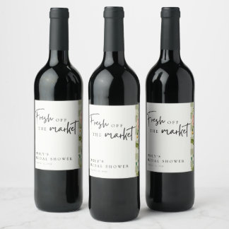 Étiquette Pour Bouteilles De Vin Réception de mariage Fresh Off The Market