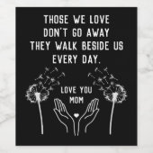 Étiquette Pour Bouteilles De Vin Réception funéraire en mémoire (Étiquettes simples)