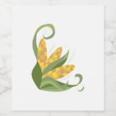 Étiquette Pour Bouteilles De Vin Récolte de maïs (Étiquettes simples)