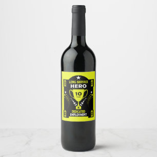 Étiquette Pour Bouteilles De Vin Reconnaissance du service de longue durée Dix ans