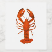 Étiquette Pour Bouteilles De Vin Red Lobster (Étiquettes simples)