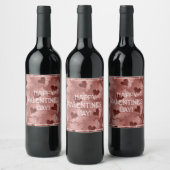 Étiquette Pour Bouteilles De Vin Red Love Hearts Valentine's Day Wine Bottle Étique (Bouteilles)