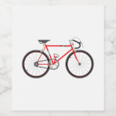 Étiquette Pour Bouteilles De Vin Red Road Bike (Étiquettes simples)