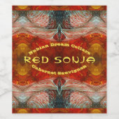 ÉTIQUETTE POUR BOUTEILLES DE VIN RED SONJA (Étiquettes simples)