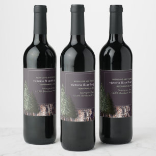 Étiquette Pour Bouteilles De Vin Redwoods & Bark, Mariage rustique