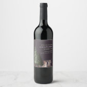 Étiquette Pour Bouteilles De Vin Redwoods & Bark, Mariage rustique (Devant)