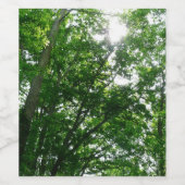 Étiquette Pour Bouteilles De Vin Regard sur les arbres d'été (Étiquettes simples)