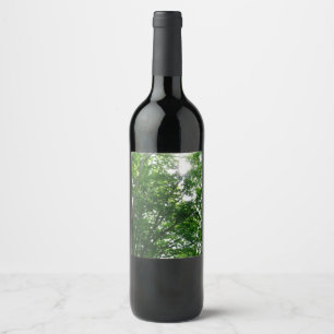 Étiquette Pour Bouteilles De Vin Regard sur les arbres d'été