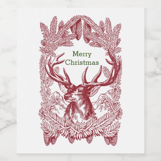 Étiquette Pour Bouteilles De Vin Reinder (Étiquettes simples)