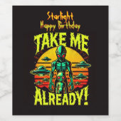 Étiquette Pour Bouteilles De Vin Rejoignez l'aventure intergalactique dès aujourd'h (Étiquettes simples)