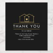 Étiquette Pour Bouteilles De Vin Remerciement immobilier pour recommandation d'entr (Étiquettes simples)