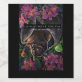 Étiquette Pour Bouteilles De Vin Renard volant Livingstone (Étiquettes simples)