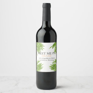 Étiquette Pour Bouteilles De Vin Rencontre à Miami pour un voyage de fête de bachel