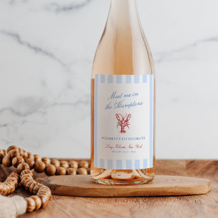 Étiquette Pour Bouteilles De Vin Rencontrez-moi dans la Bachelorette Hamptons