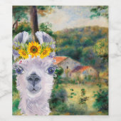 Étiquette Pour Bouteilles De Vin Renoir Environs de Briey et Fancy Llama (Étiquettes simples)