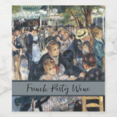 Étiquette Pour Bouteilles De Vin Renoir Moulin Danse Galette Fête (Étiquettes simples)