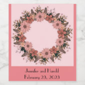 Étiquette Pour Bouteilles De Vin Répétition De Réception De Mariage Vin Élégant (Étiquettes simples)