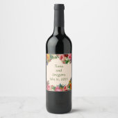 Étiquette Pour Bouteilles De Vin Répétition De Réception De Mariage Vin Élégant (Devant)