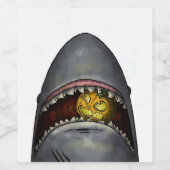 Étiquette Pour Bouteilles De Vin Requin citrouille (Étiquettes simples)