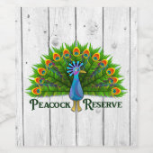 Étiquette Pour Bouteilles De Vin Réserve de Peacock (Étiquettes simples)